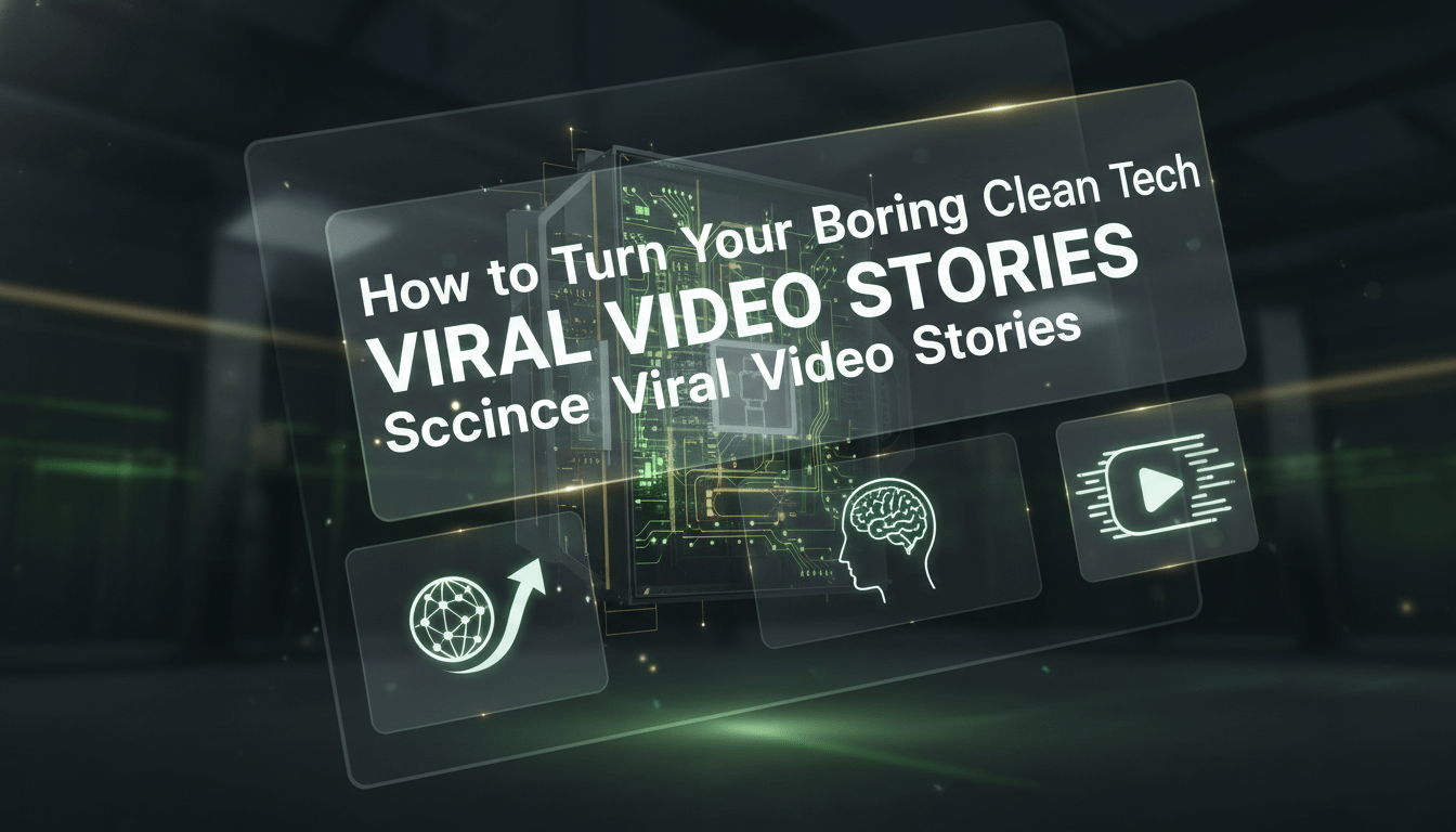 How to Turn Your Boring Clean Tech Science into Viral Video Stories